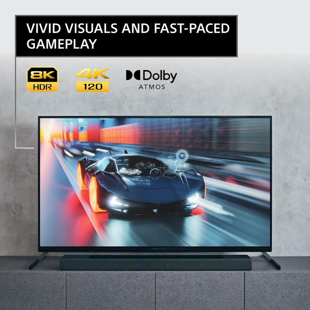 Sony 55 Inch 4K Ultra HD TV X85K Series: LED Smart Google TV Dolby Vision HDR, Native 120HZ Refresh Rate KD55X85K- 2022 Model w/HT-A7000 7.1.2ch 500W Dolby Atmos Sound Bar Surround Home Theater