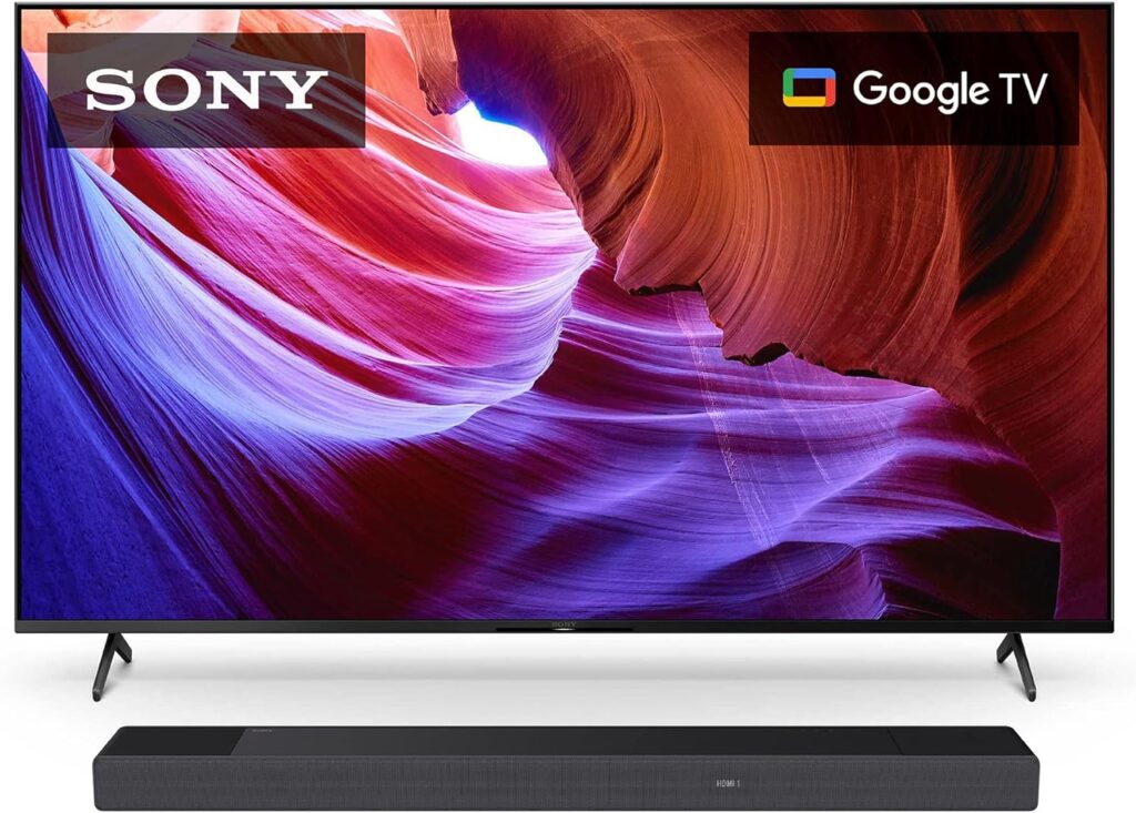 Sony 55 Inch 4K Ultra HD TV X85K Series: LED Smart Google TV Dolby Vision HDR, Native 120HZ Refresh Rate KD55X85K- 2022 Model w/HT-A7000 7.1.2ch 500W Dolby Atmos Sound Bar Surround Home Theater