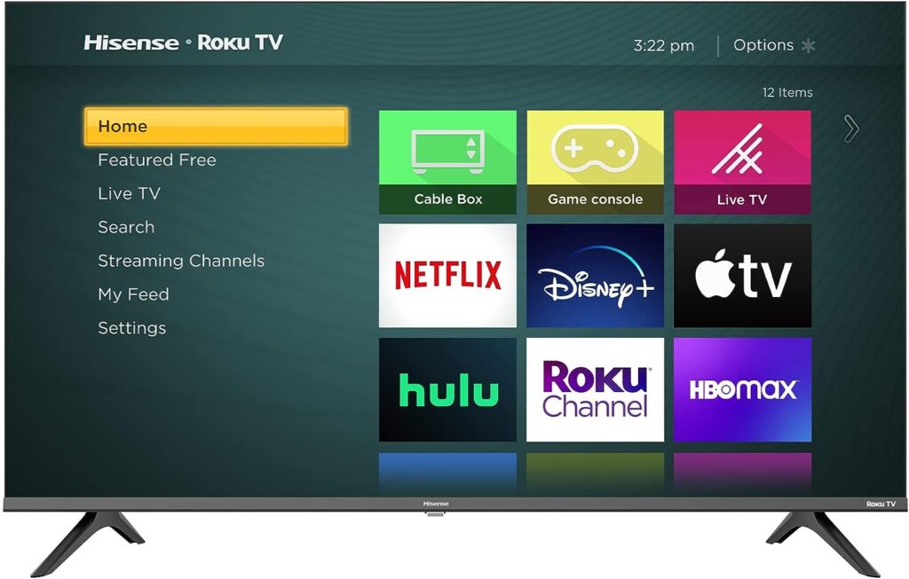 Hisense 32-Inch Class H4 Series LED Roku Smart TV with Google Assistant and Alexa Compatibility (32H4G, 2021 Model)