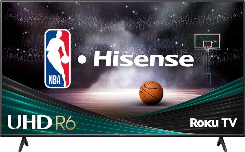 Hisense 65-Inch Class R6 Series 4K UHD Smart Roku TV with Alexa Compatibility, Dolby Vision HDR, DTS Studio Sound, Game Mode (65R6G),Black