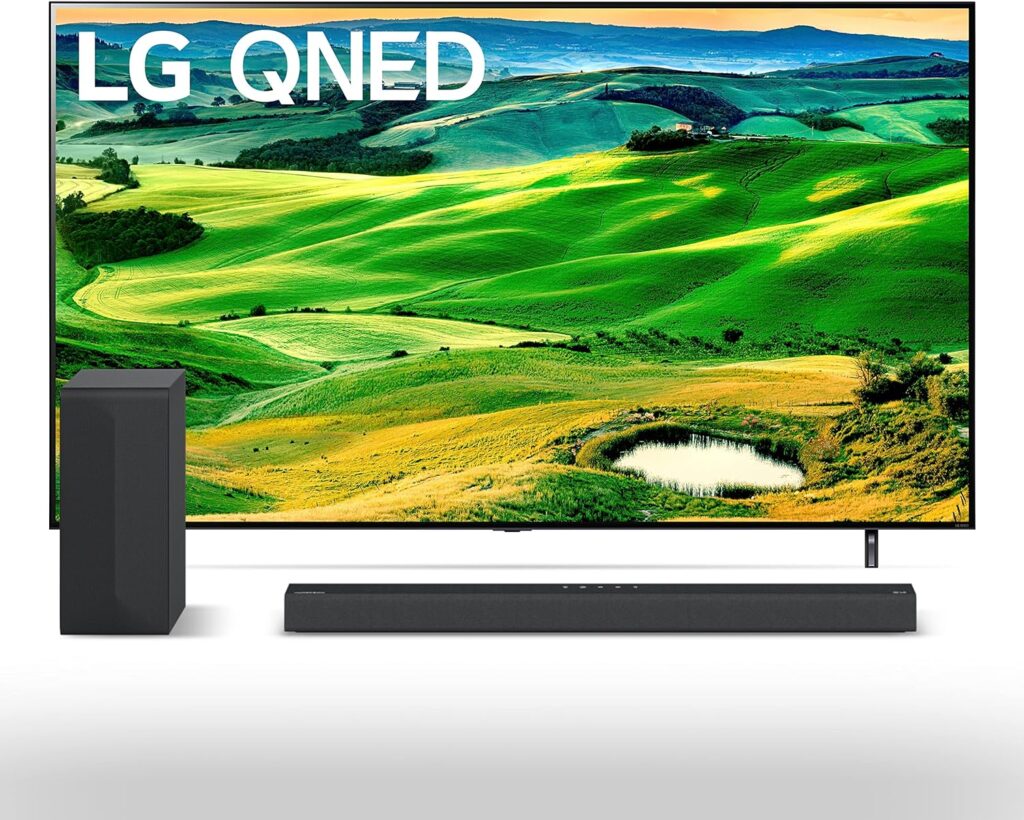 LG QNED80 Series 75-Inch Class QNED Mini-LED Smart TV 75QNED80UQA, 2022 - AI-Powered 4K TV, Alexa Built-In